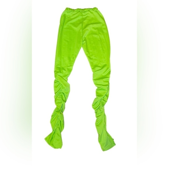 Pants - Lime Green Stacked Pants Size Small No Flaws